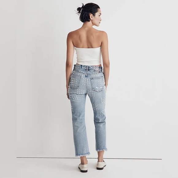 NWT. B sides Stowe Jean Allen Lt. Vintage French Knot Hand Embroider - Picture 2 of 16